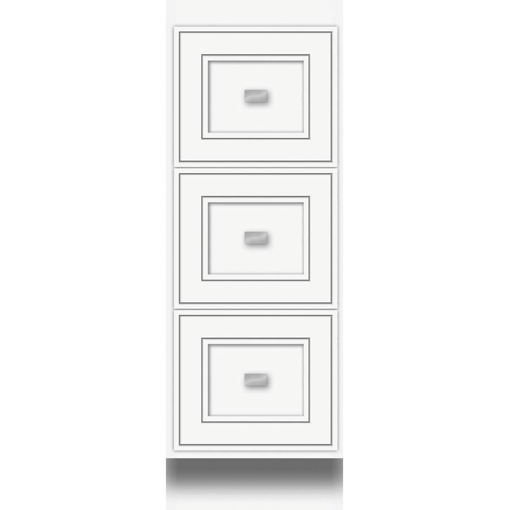 Strasser Woodenworks 12 X 21 X 34.5 Montlake Drawer Bank Deco Miter Sat White
