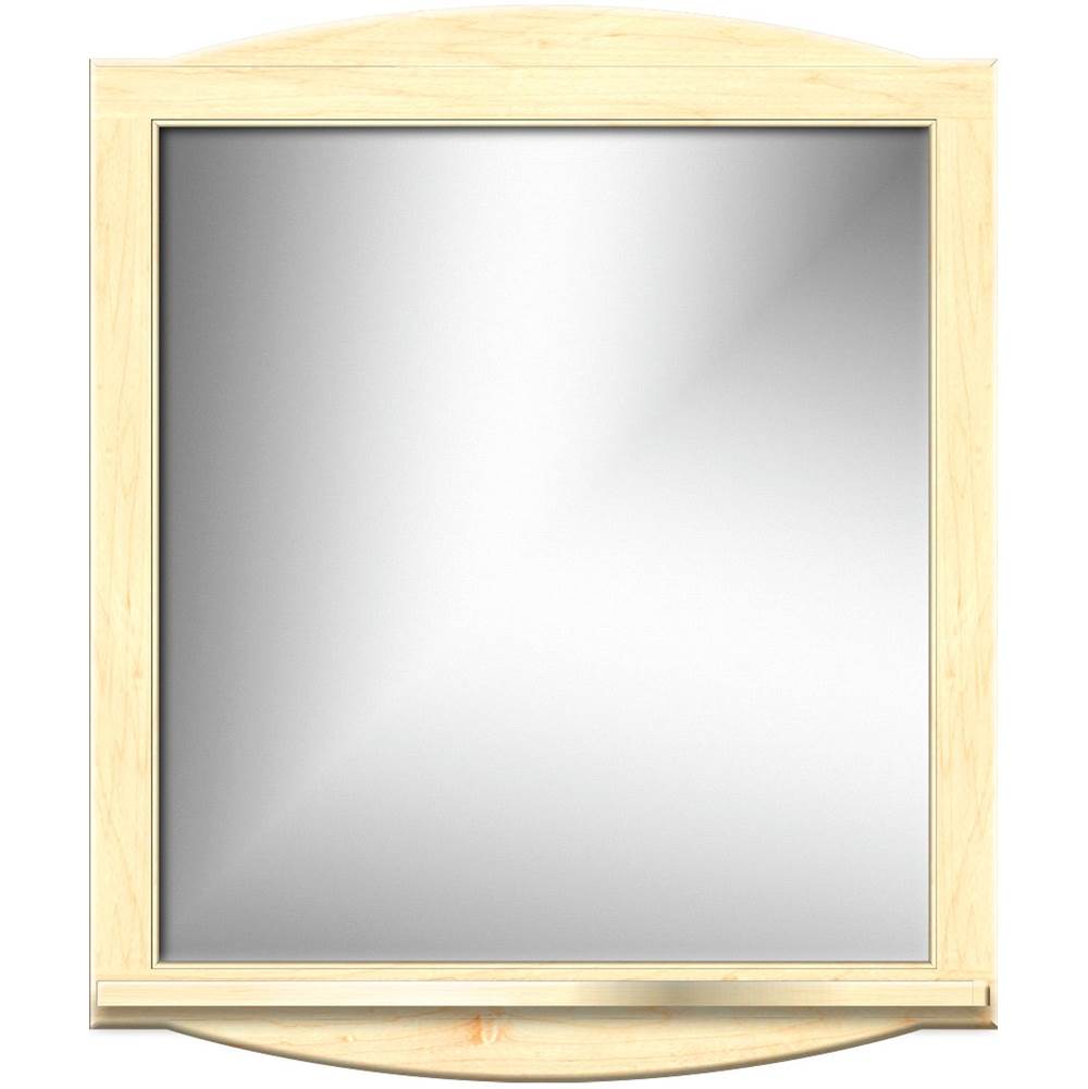 Strasser Woodenworks 30 X 4.5 X 35 Arched Mirror Non-Bev Round Nat Maple W/Shf