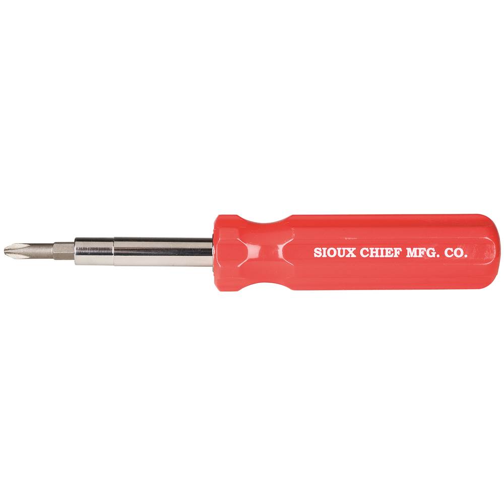 Sioux Chief Screwdrive 6-N-1 With Red Handle