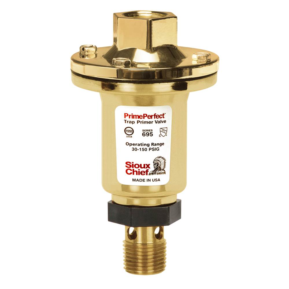 Sioux Chief Valve Trap Primer Brass Plated