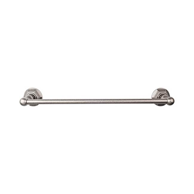 Top Knobs Edwardian Bath Towel Bar 30 Inch Single - Hex Backplate Antique Pewter