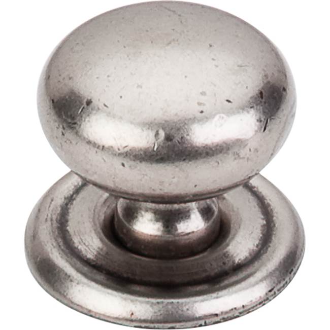 Top Knobs Victoria Knob 1 1/4 Inch w/Backplate Pewter Antique
