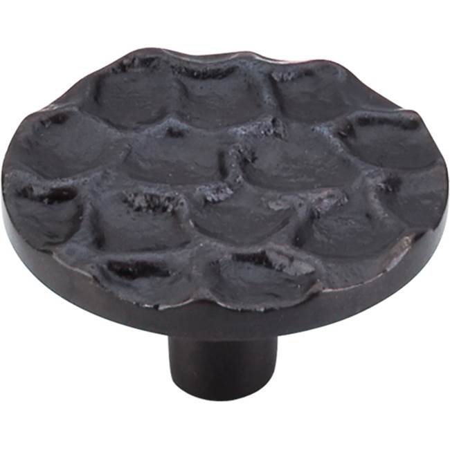 Top Knobs Cobblestone Round Knob 1 15/16 Inch Coal Black