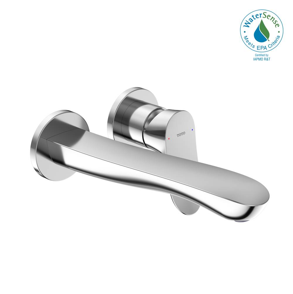 TOTO TOTO GO 1.2 GPM Wall-Mount Single-Handle L Bathroom Faucet with COMFORT GLIDE Technology, Polished Chrome - TLG01311UANo.CP