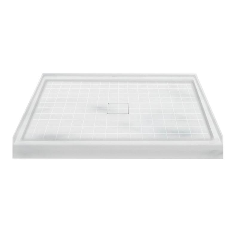 Transolid 48'' x 34'' Solid Surface Shower Base in Storm