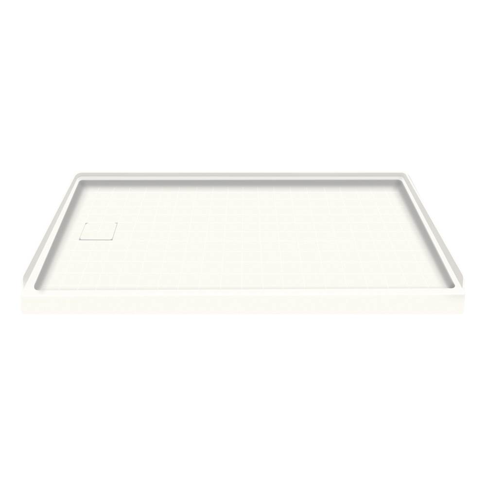 Transolid 60'' x 30'' Solid Surface Left-Hand Shower Base in White