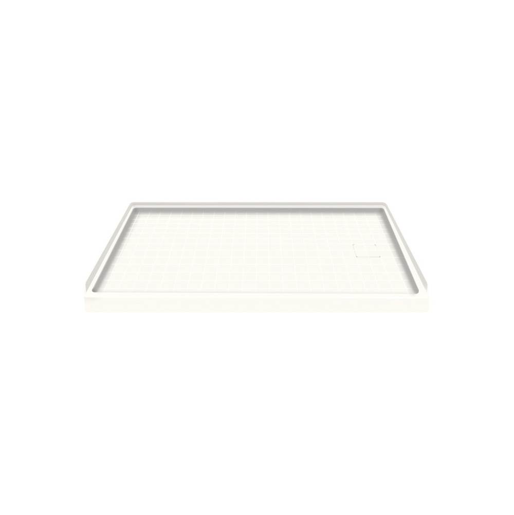 Transolid 60'' x 32'' Solid Surface Right-Hand Shower Base in White