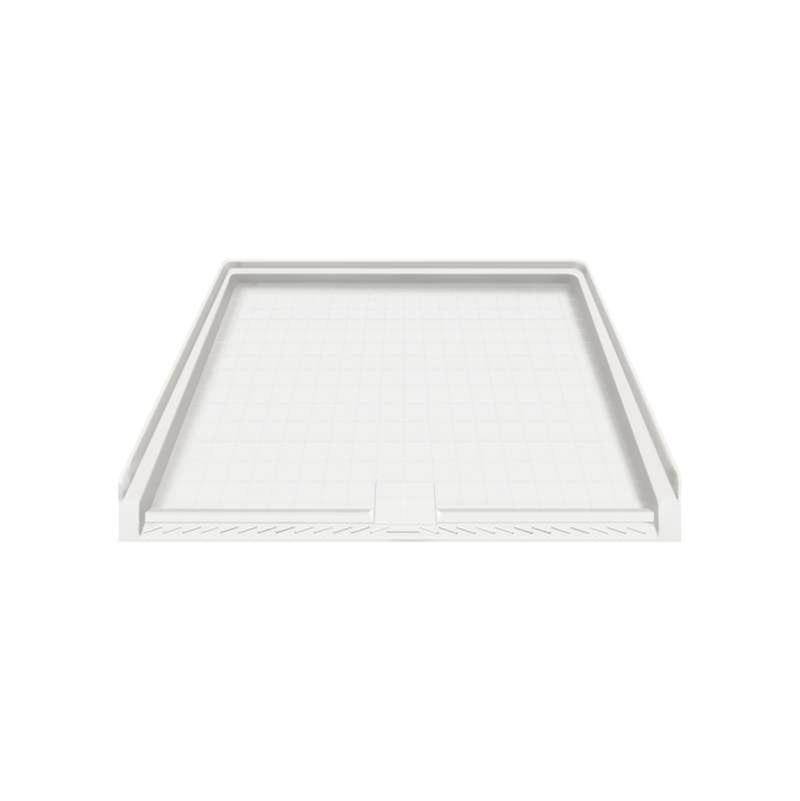 Transolid Solid Surface 39-in x 38-in Barrier Free Shower Base with Center Drain