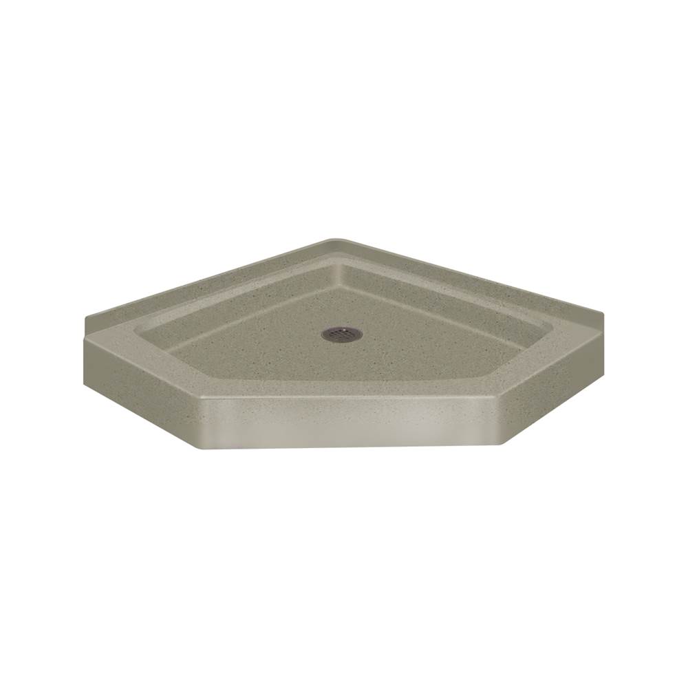 Transolid 36'' x 36'' Decor Solid Surface Shower Base in Peppered Sage