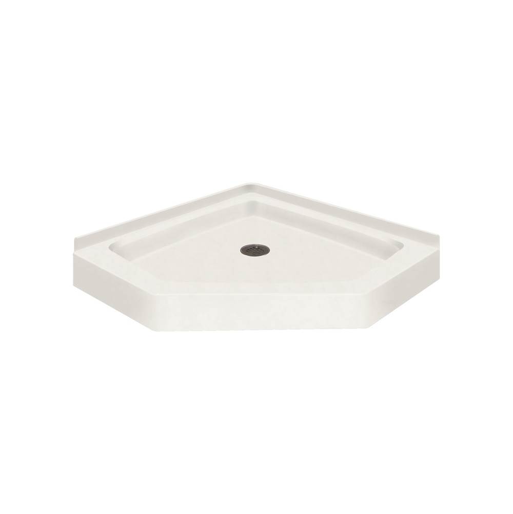 Transolid 38'' x 38'' Decor Solid Surface Shower Base in Matrix Summit