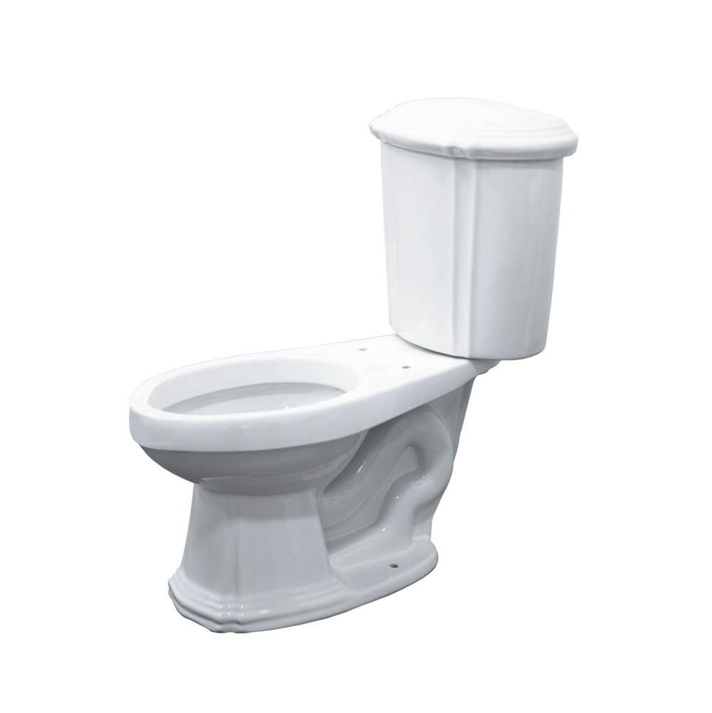 Transolid Two Piece Monroe Elongated Front Toilet in White