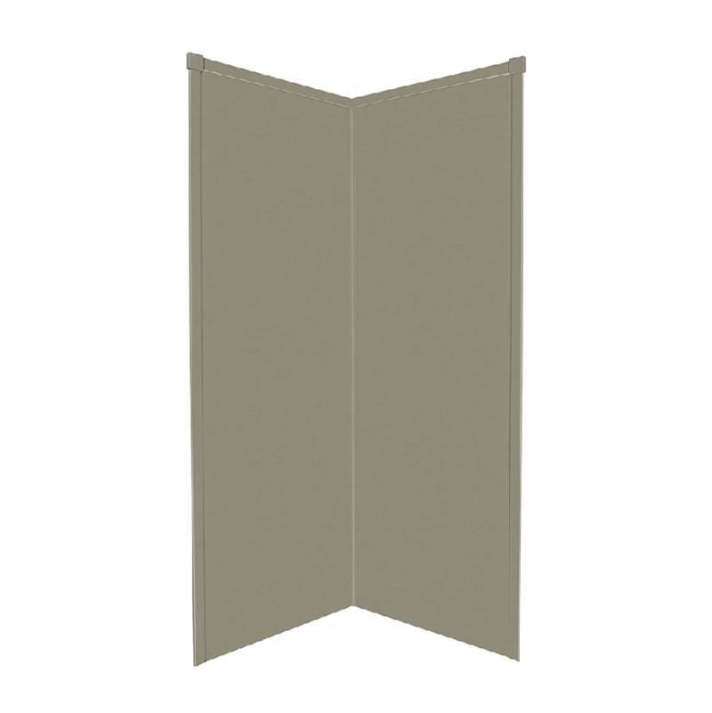 Transolid 36'' x 36'' x 96'' Decor Corner Shower Wall Kit in Peppered Sage