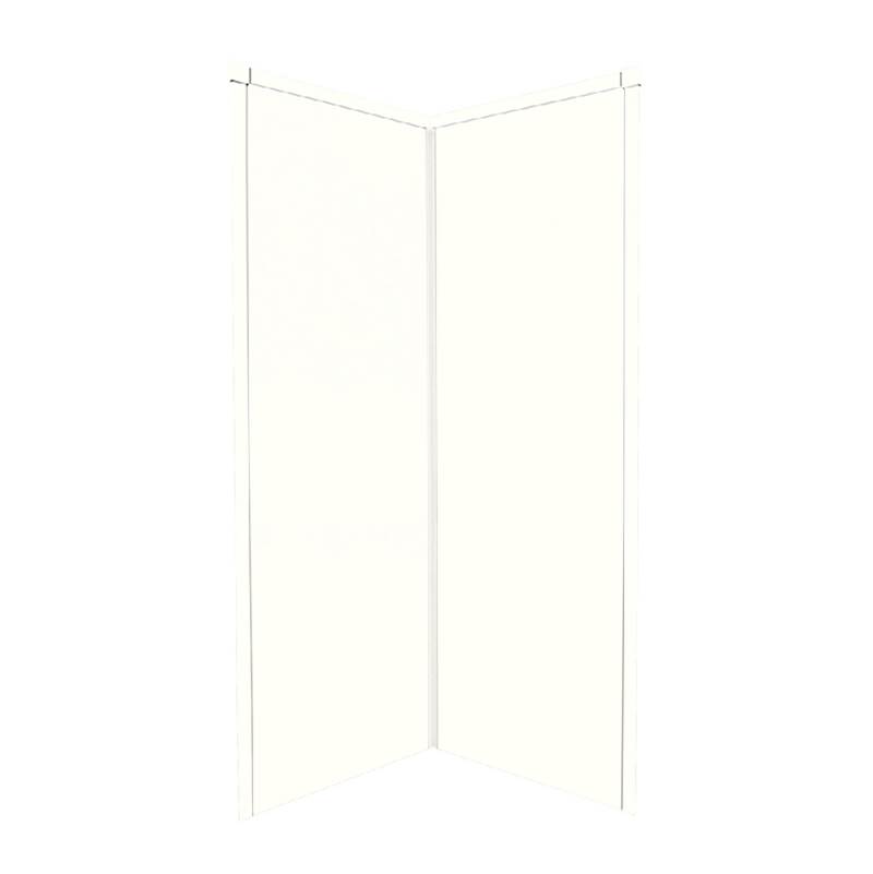 Transolid 36'' x 36'' x 96'' Decor Corner Shower Wall Kit in White