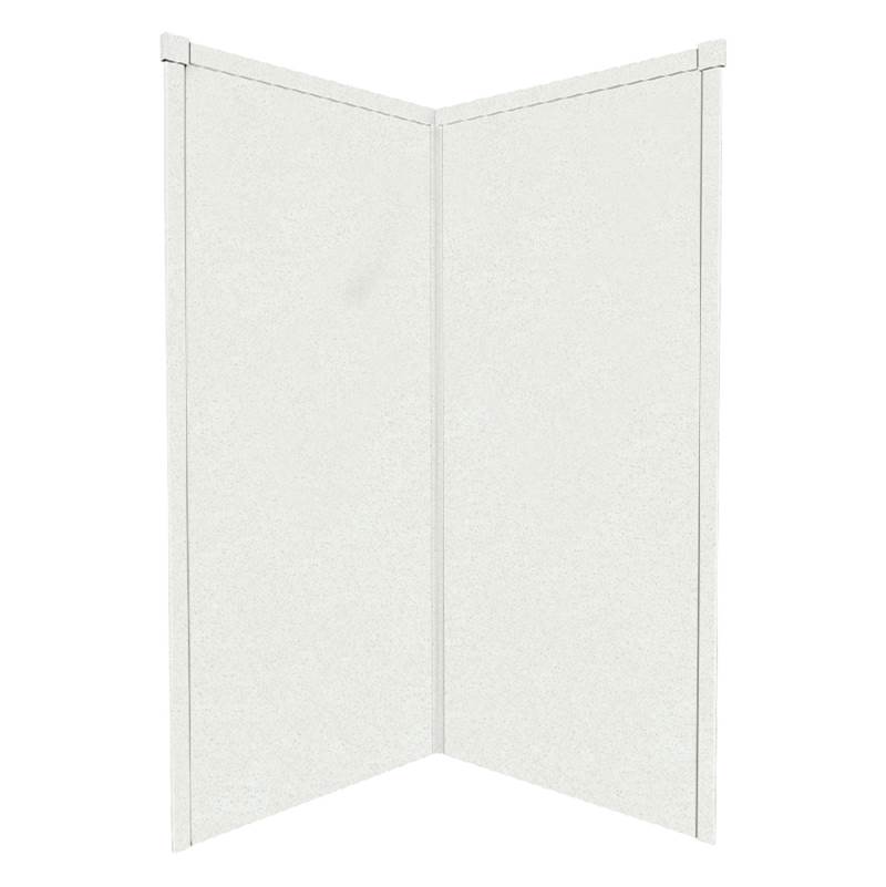 Transolid 38'' x 38'' x 72'' Decor Corner Shower Wall Kit in Matrix White