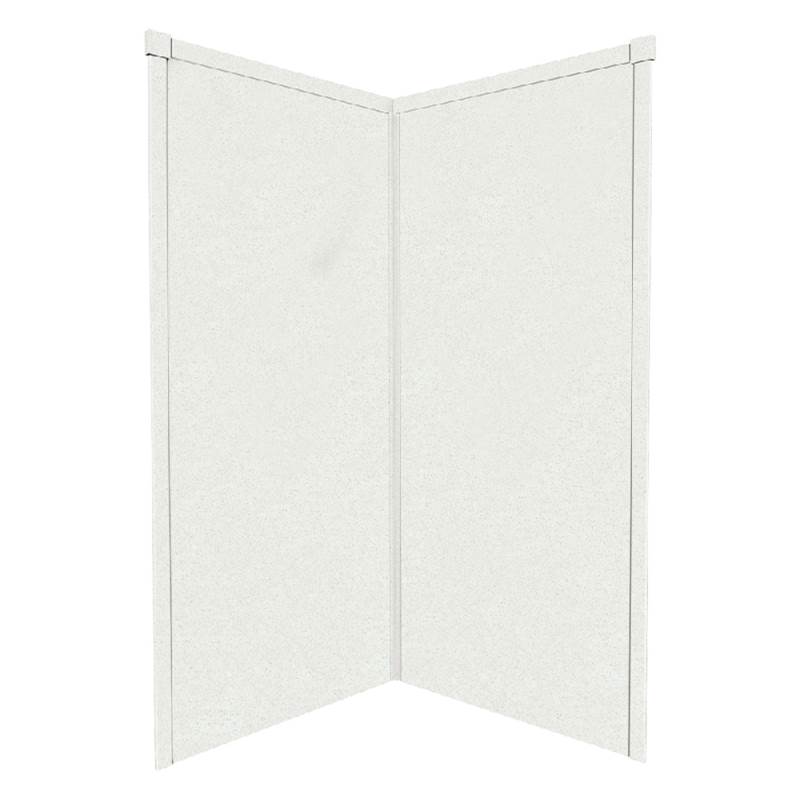 Transolid 42'' x 42'' x 72'' Decor Corner Shower Wall Kit in Matrix White