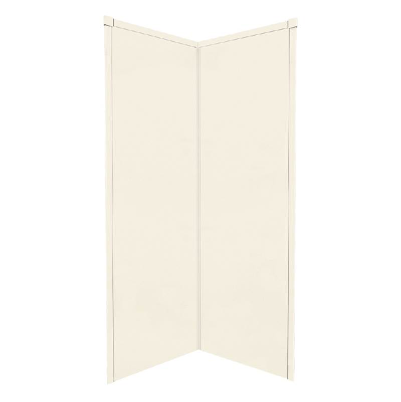 Transolid 42'' x 42'' x 96'' Decor Corner Shower Wall Kit in Cameo
