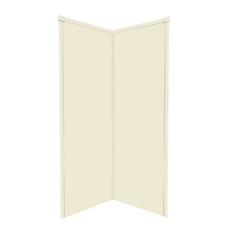 Transolid 42'' x 42'' x 96'' Decor Corner Shower Wall Kit in Biscuit