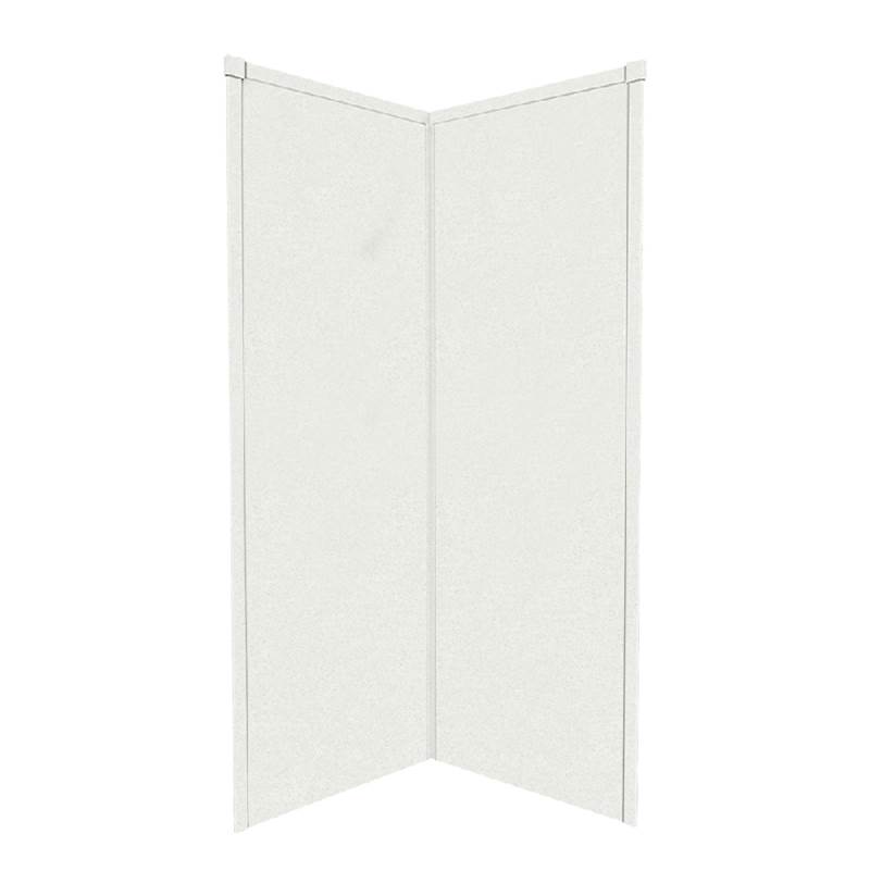 Transolid 42'' x 42'' x 96'' Decor Corner Shower Wall Kit in Matrix White