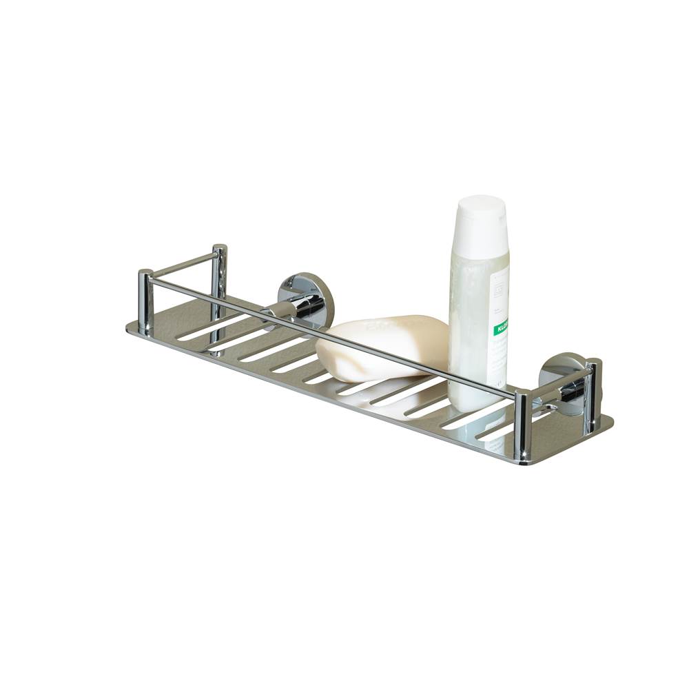 Valsan Essentials Unlacquered Brass Rectangular Shower Shelf 11 3/4'' X 2 1/2''