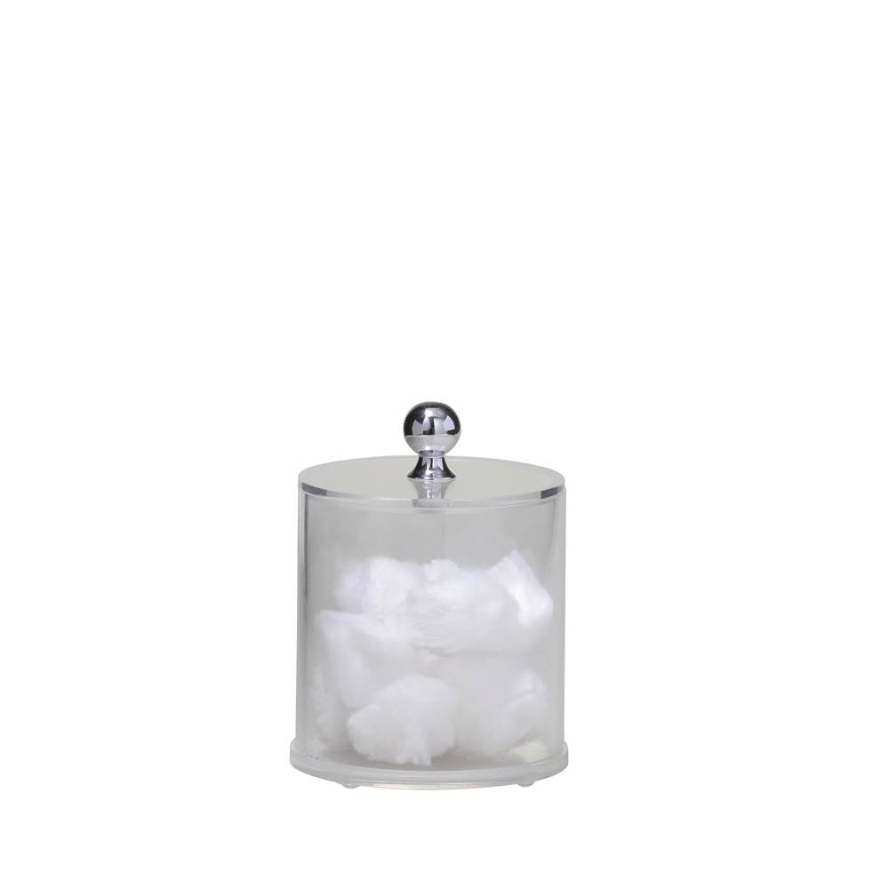 Valsan Pur Polished Nickel Cotton Bud Container