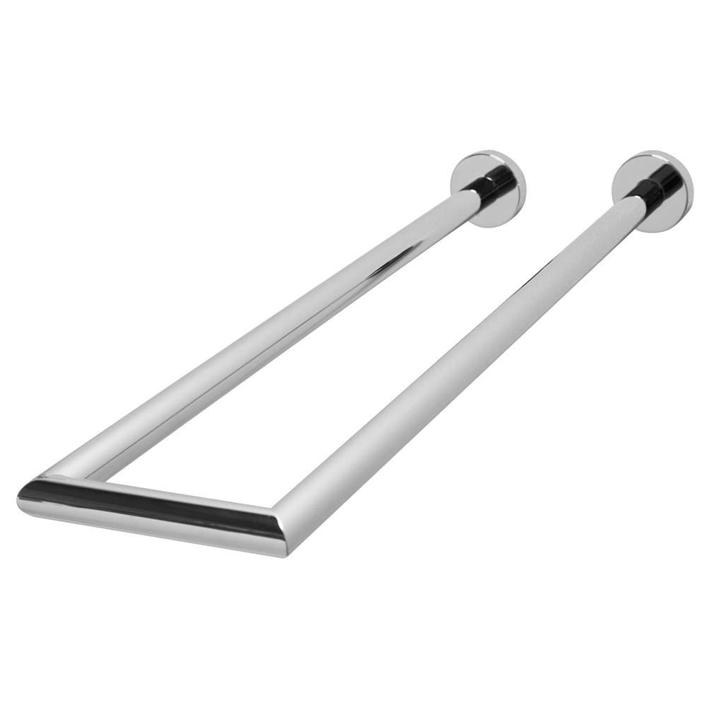 Valsan Axis Polished Nickel Double Perpendicular Towel Rail 16''