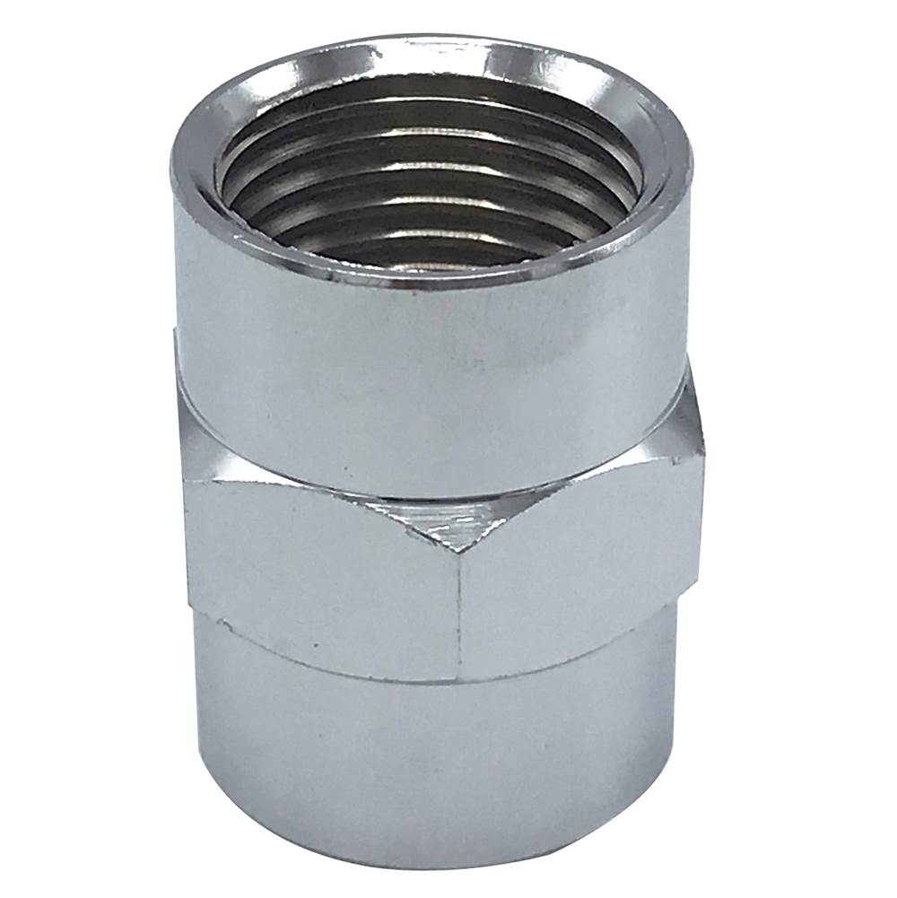 Wal-Rich Corporation 3/8'' Chrome-Plated Coupling (Lead-Free)