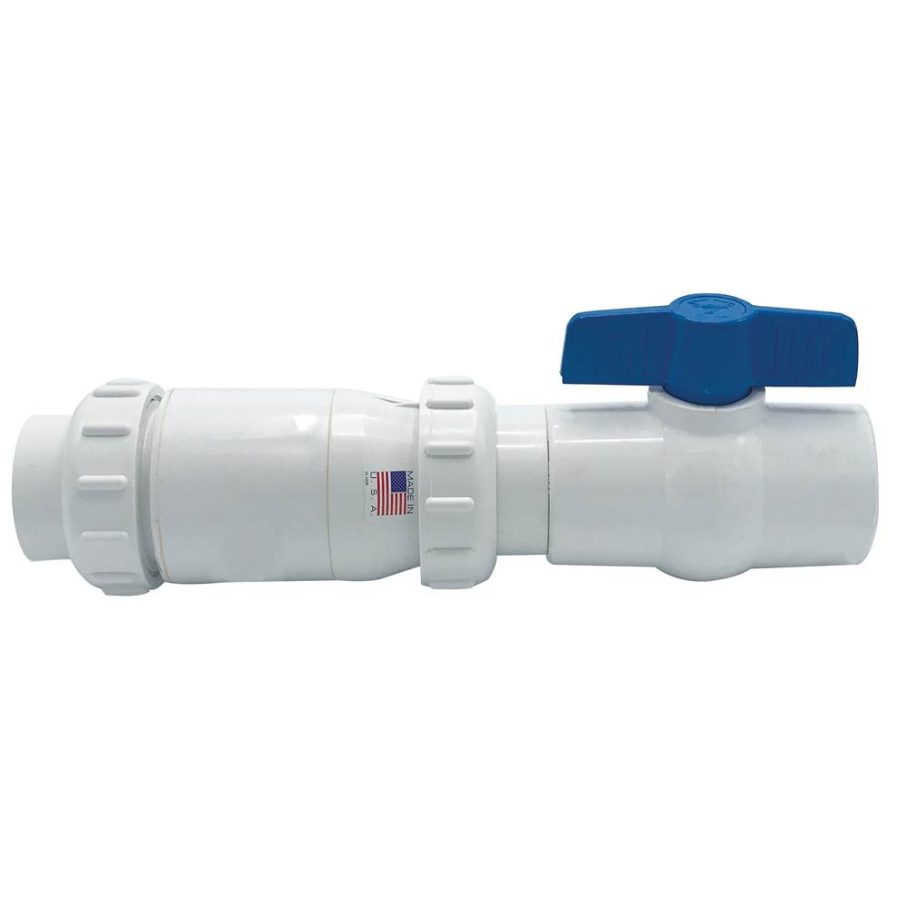 Wal-Rich Corporation 2'' Tru-Union Silent Sewage Ejector Check Valve With Ball Valve