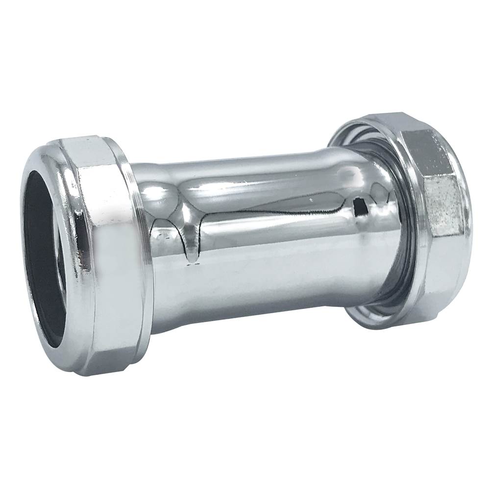 Wal-Rich Corporation 1 1/4'' Chrome-Plated Double Slip Coupling