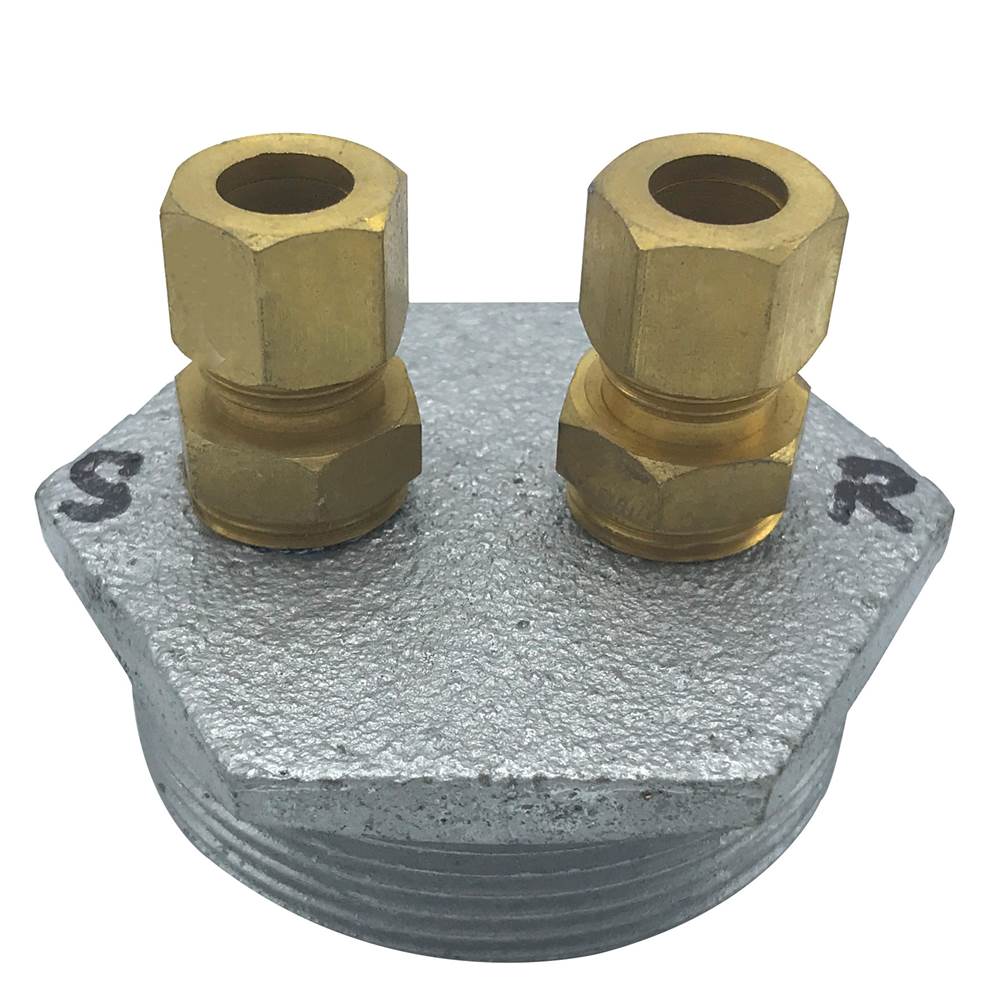 Wal-Rich Corporation 2'' X 3/8'' Duplex Tank Bushing With Fittings