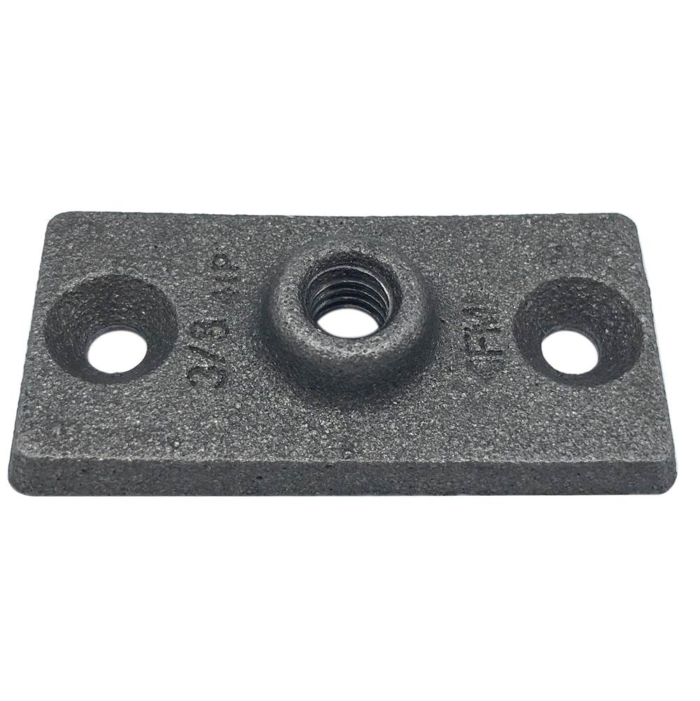 Wal-Rich Corporation 3/8'' Black 3-Hole Ceiling Plate