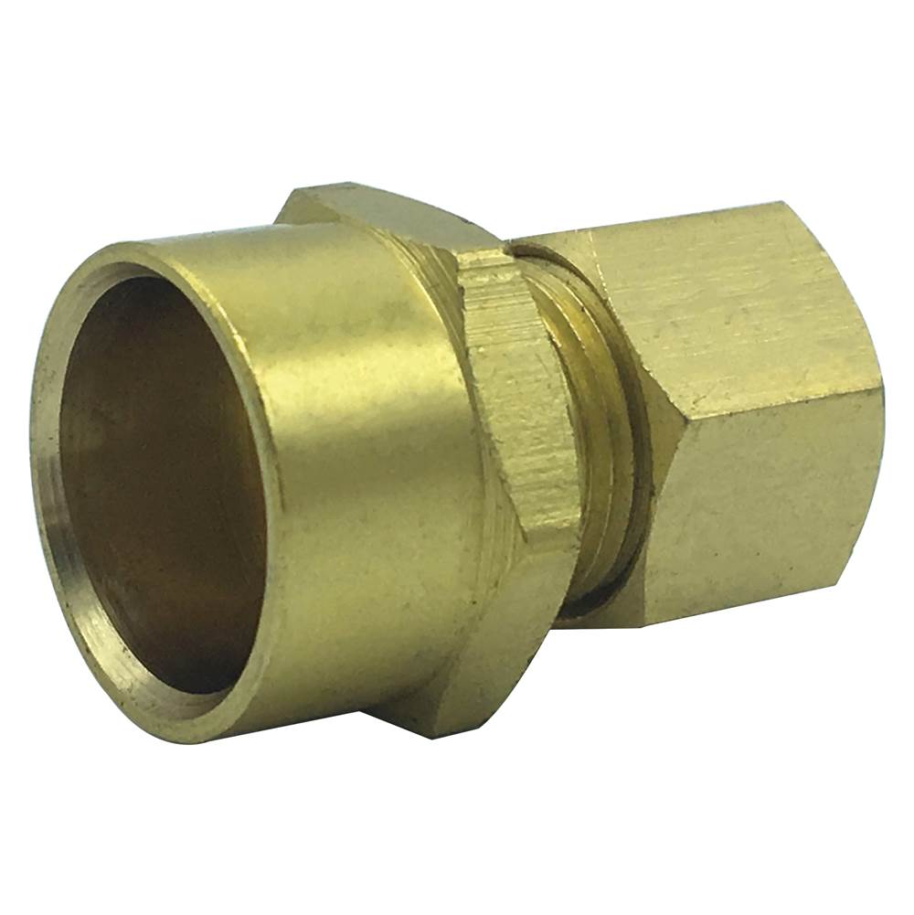 Wal-Rich Corporation 3/8'' Od X 1/2'' Swt Rough Brass Straight Adapter (Lead-Free)